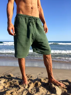 Raw Cotton Shorts Green