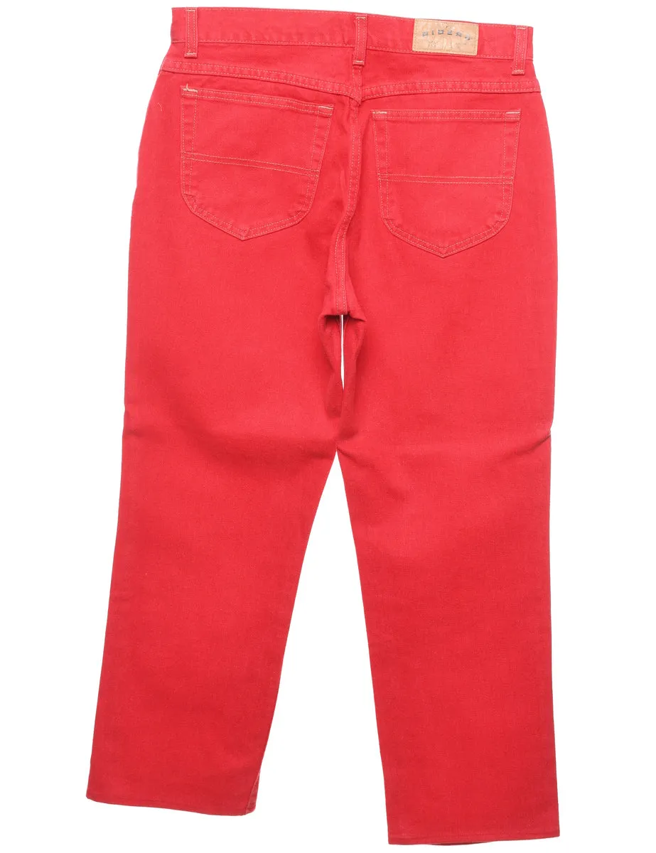 Red Lee Cropped Tapered Jeans - W32 L27