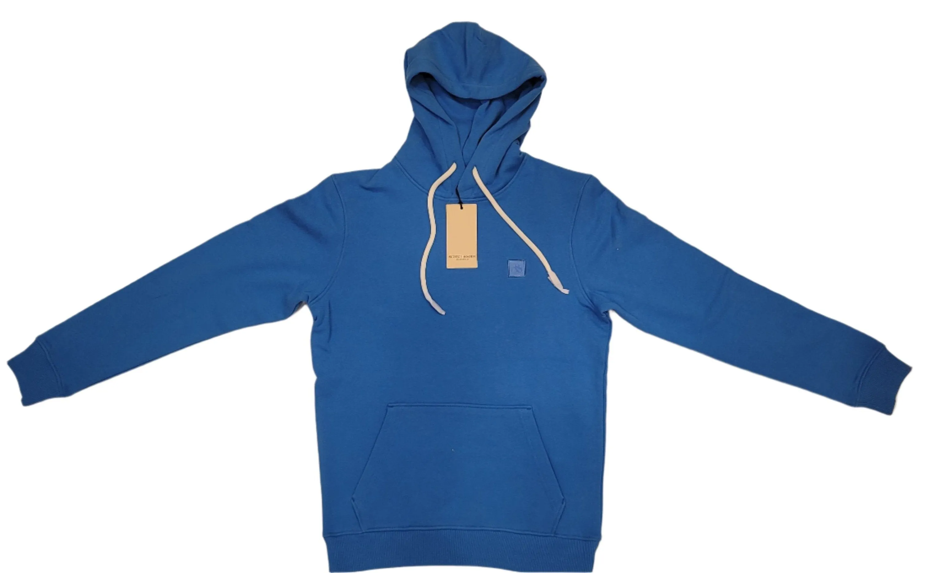 Regular Fit Pullover Hoodie (Blue) - 179887410