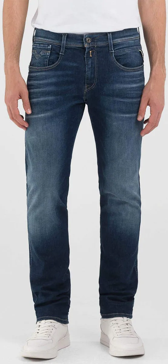 Replay Anbass Hyperflex Blue Jeans For Men