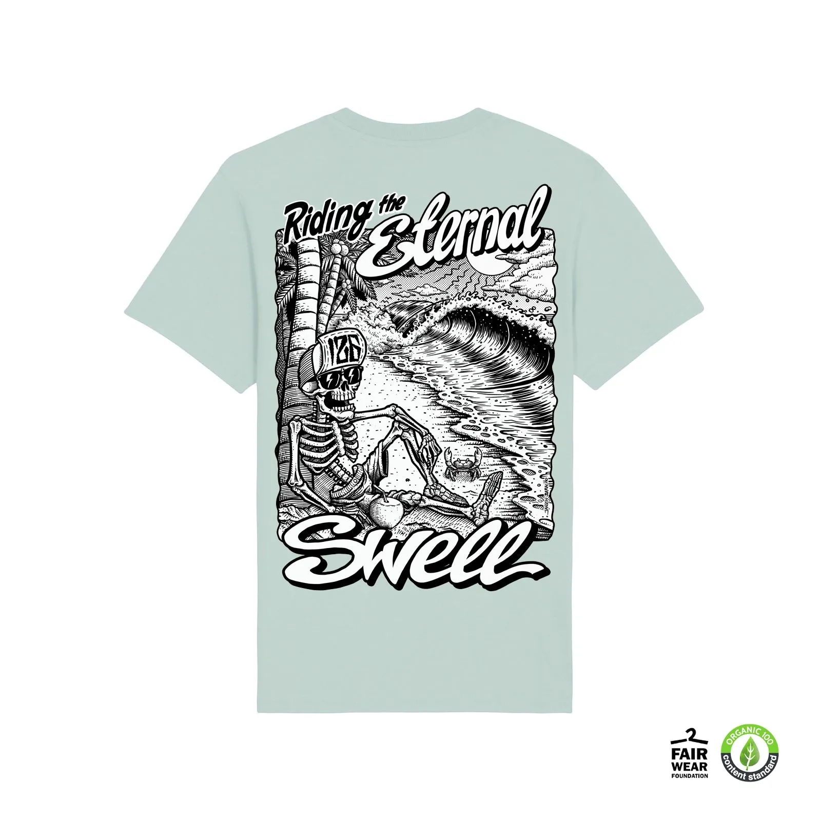 Riding the Eternal Swell (Carribean Blue / Organic Cotton)