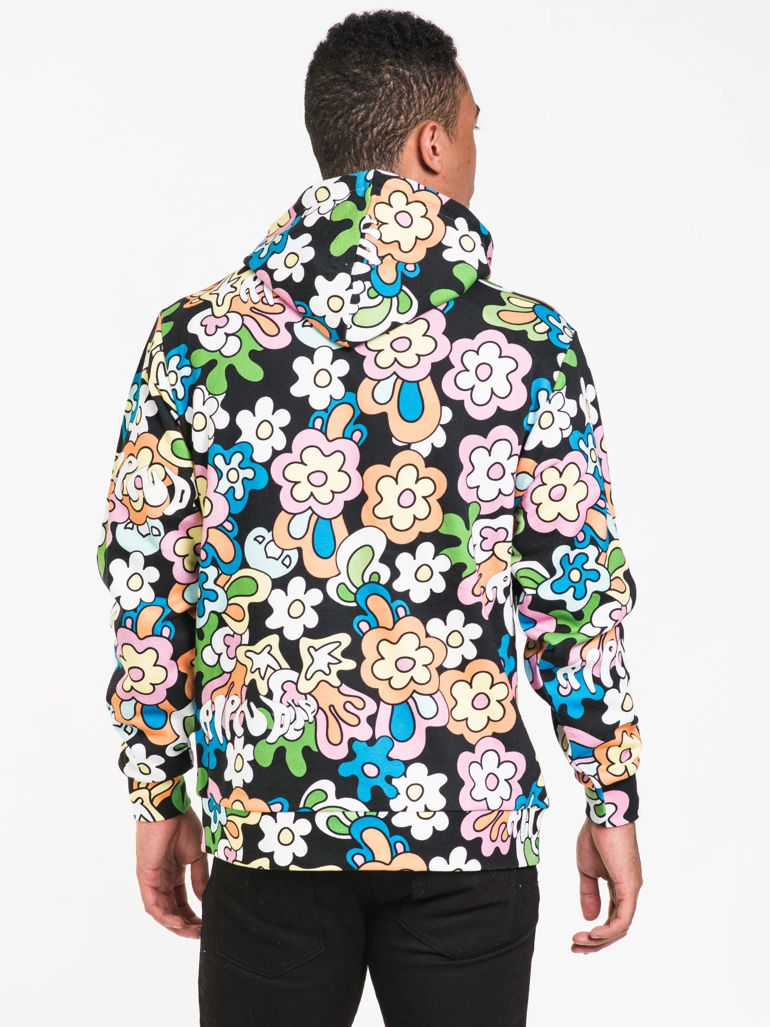 RIP N DIP FLOWER CHILD EMBROIDERED ART PULLOVER HOODIE - CLEARANCE