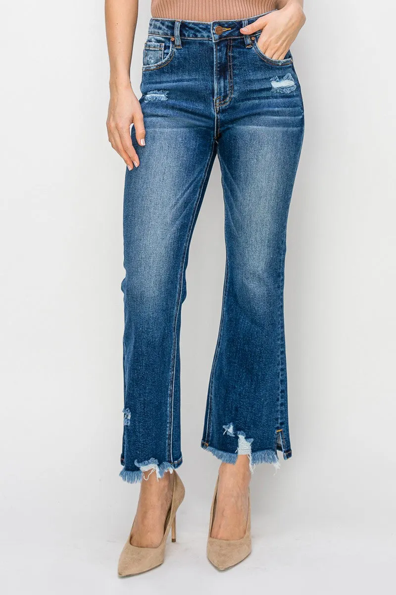 Risen Jeans - High Rise Ankle Flare Jeans - RDP5735