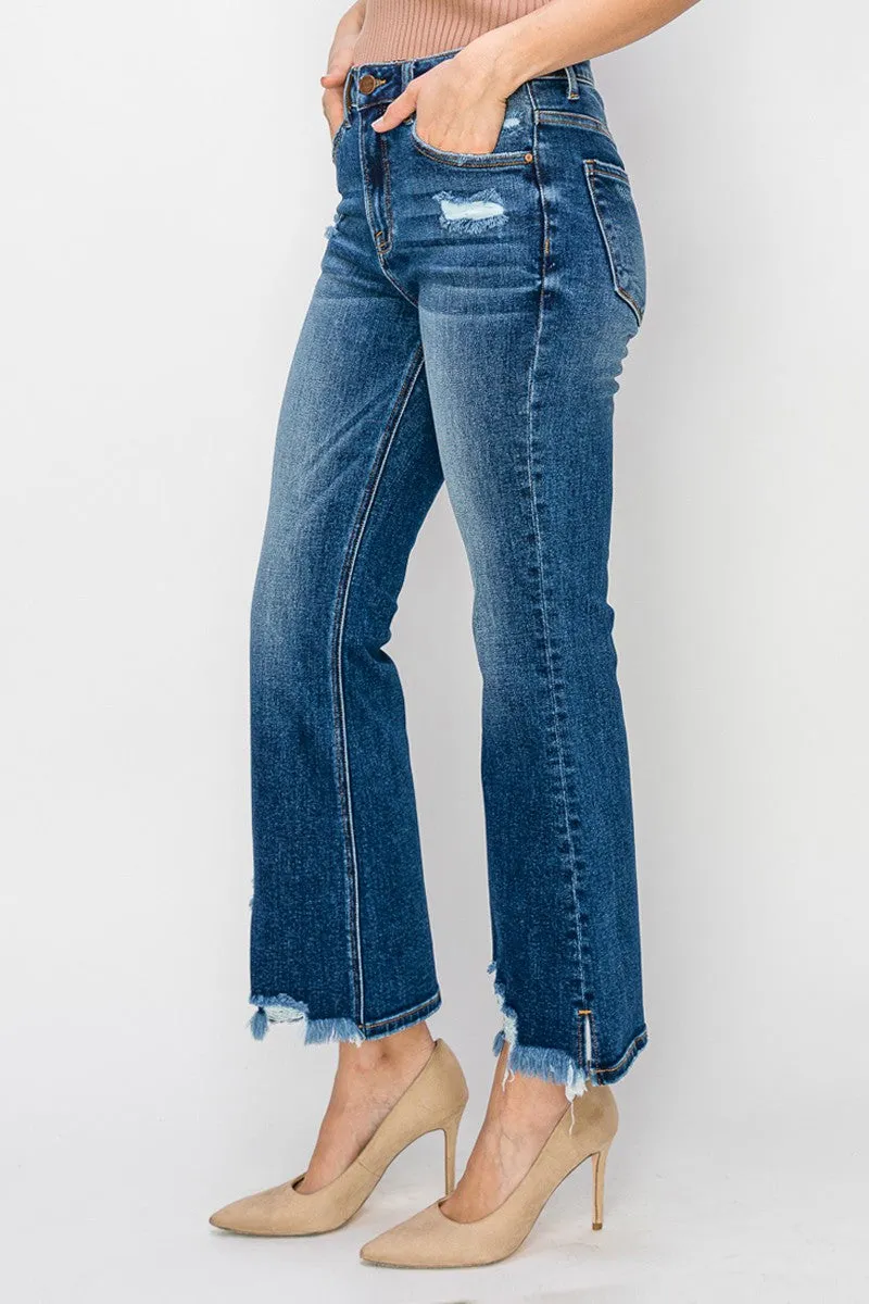 Risen Jeans - High Rise Ankle Flare Jeans - RDP5735