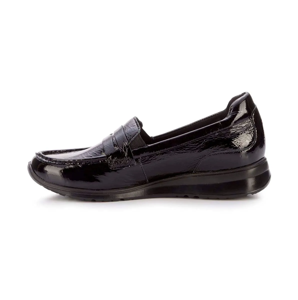 Ros Hommerson Dannon Women's Loafer Slip-on Shoes In Black Patent