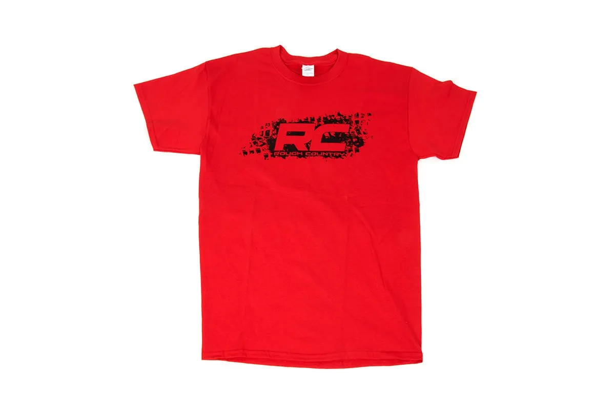 Rough Country T-Shirt - Rough Country Tread - Red - Size XL