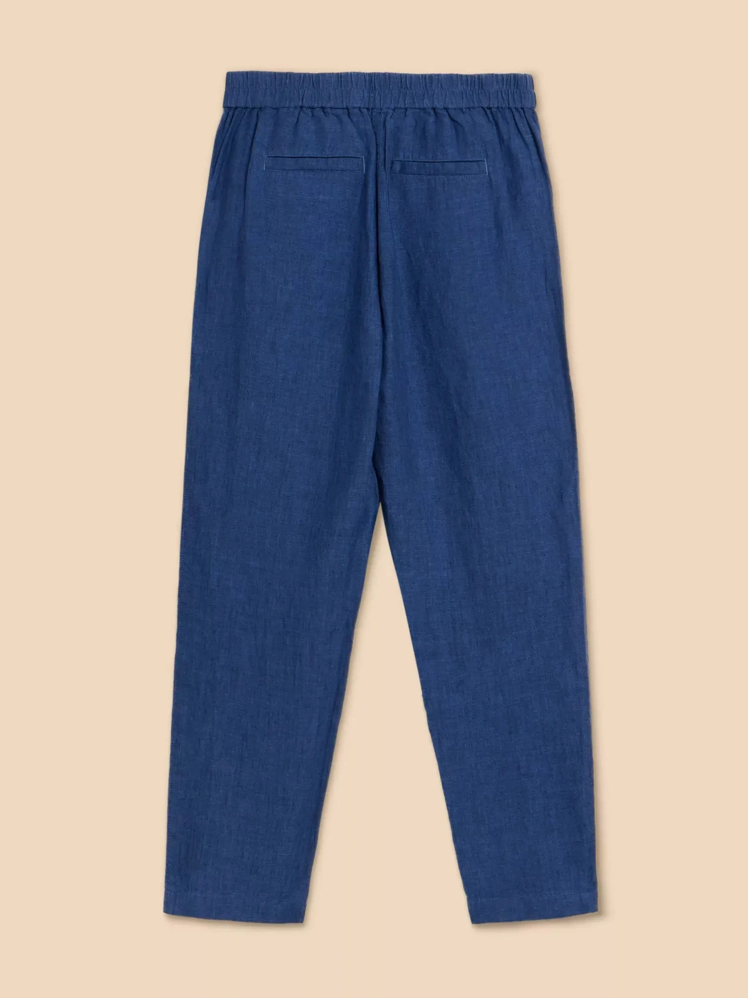 Rowena Linen Trousers - Dark Navy