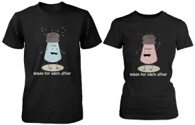 Salt & Pepper Made for Each Other Matching Couple Shirts (his & hers Set)