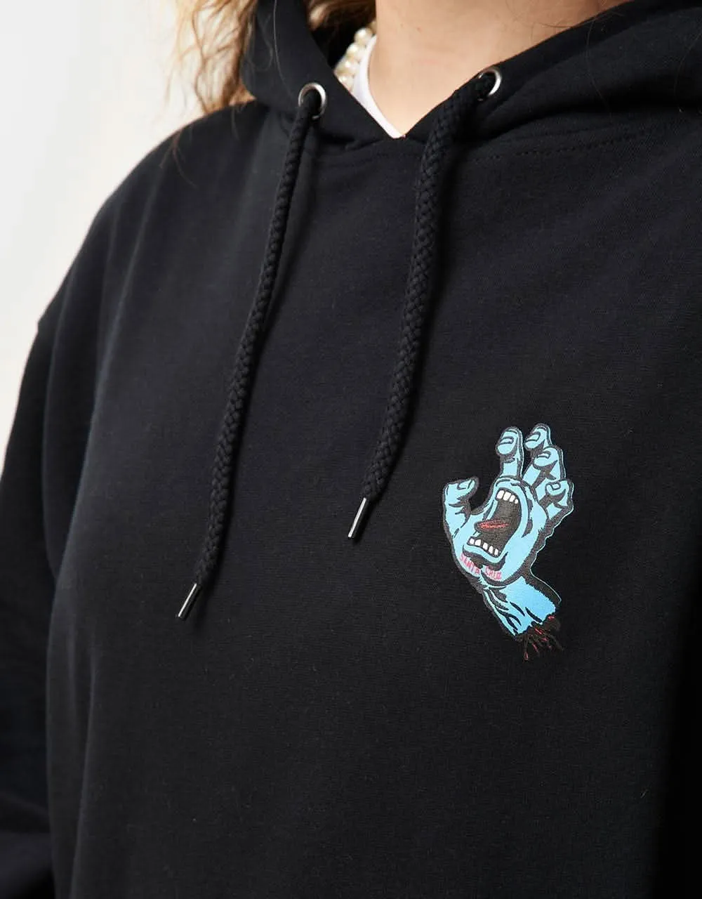 Santa Cruz Screaming Hand Chest Pullover Hoodie - Black