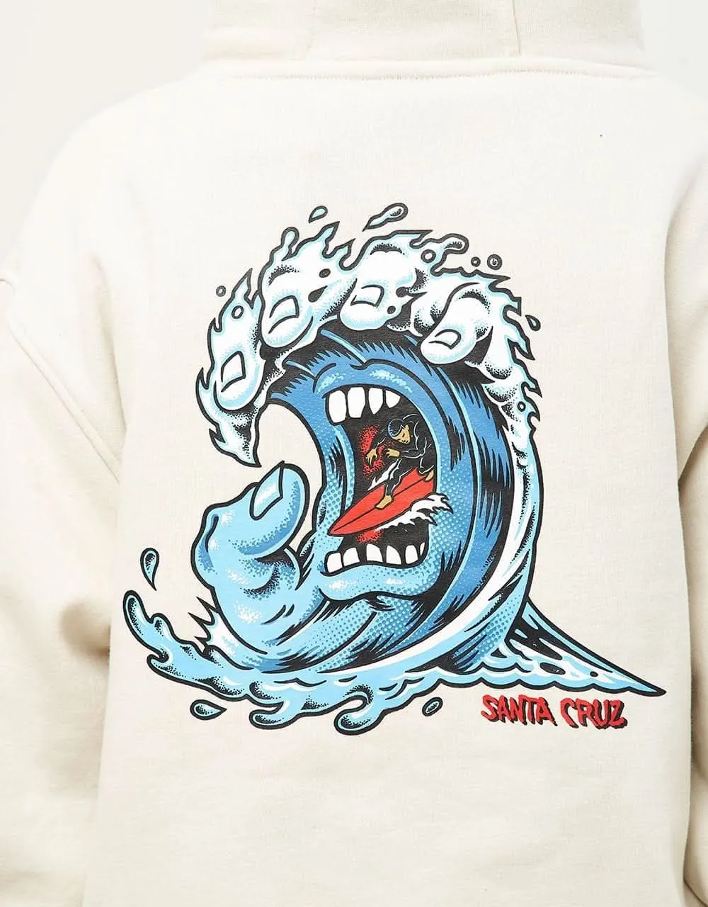 Santa Cruz Screaming Wave Pullover Hoodie - Light Grey