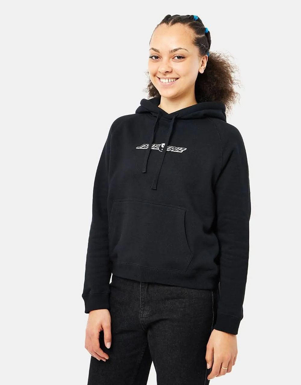 Santa Cruz Womens Yin Yang Strip Pullover Hoodie - Black