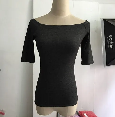 Sexy Off Shoulder Solid Color Long Sleeve Shirt