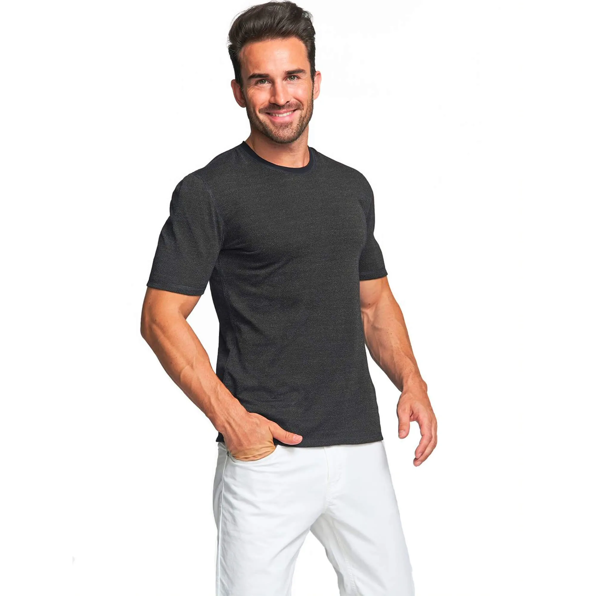 Silver25® EMF Protection Mens Short-Sleeved Tee Shirt