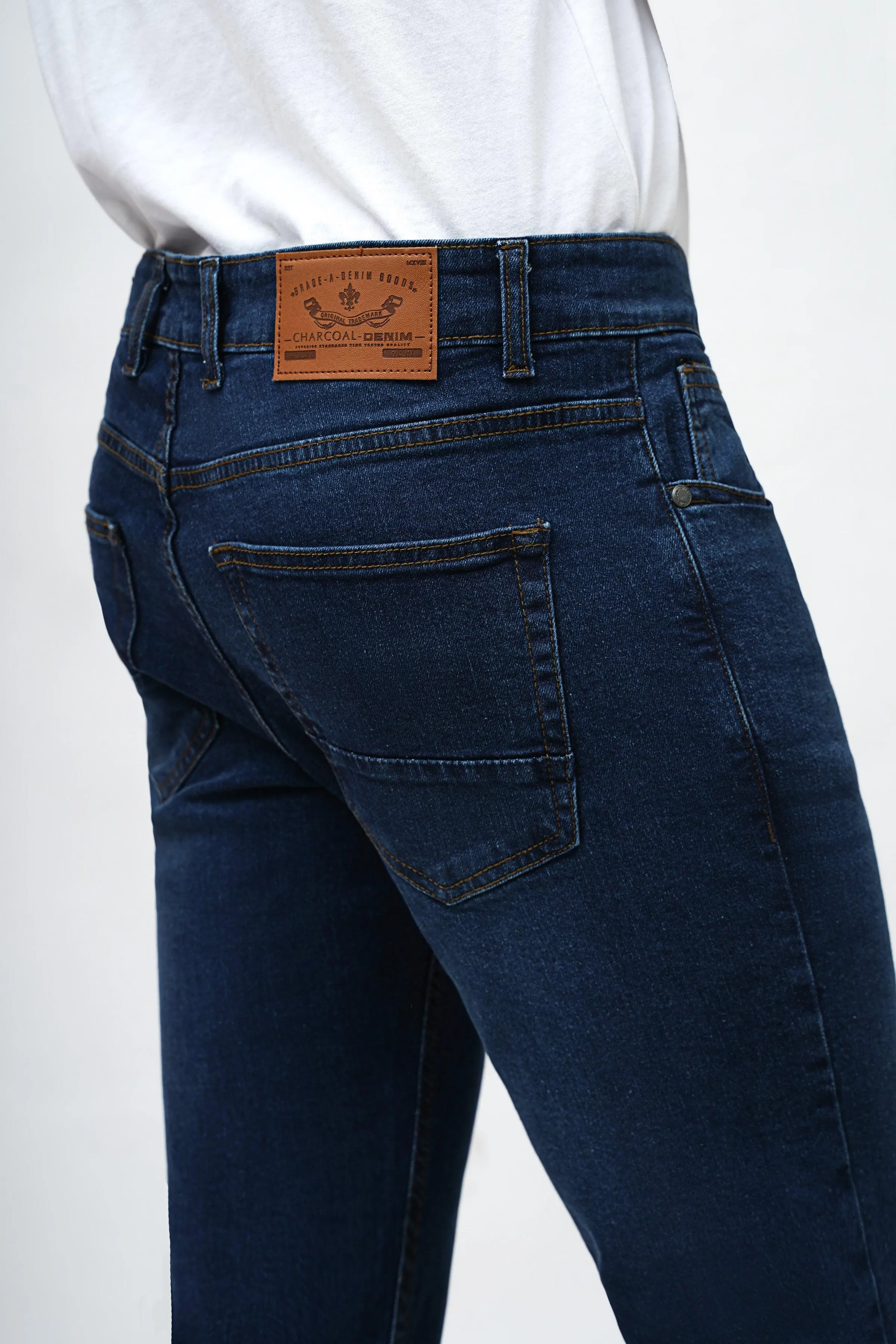 SKINNY FIT DARK BLUE RANDOM JEANS