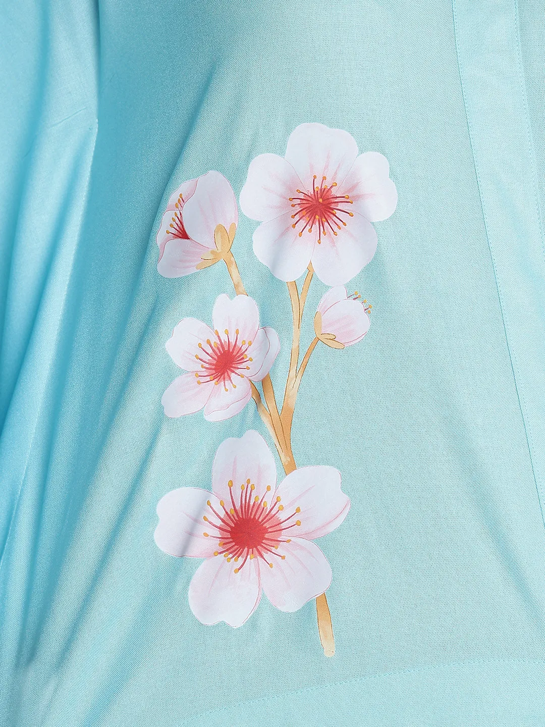 SkyBlue Kaftan Top - CherryBlossom