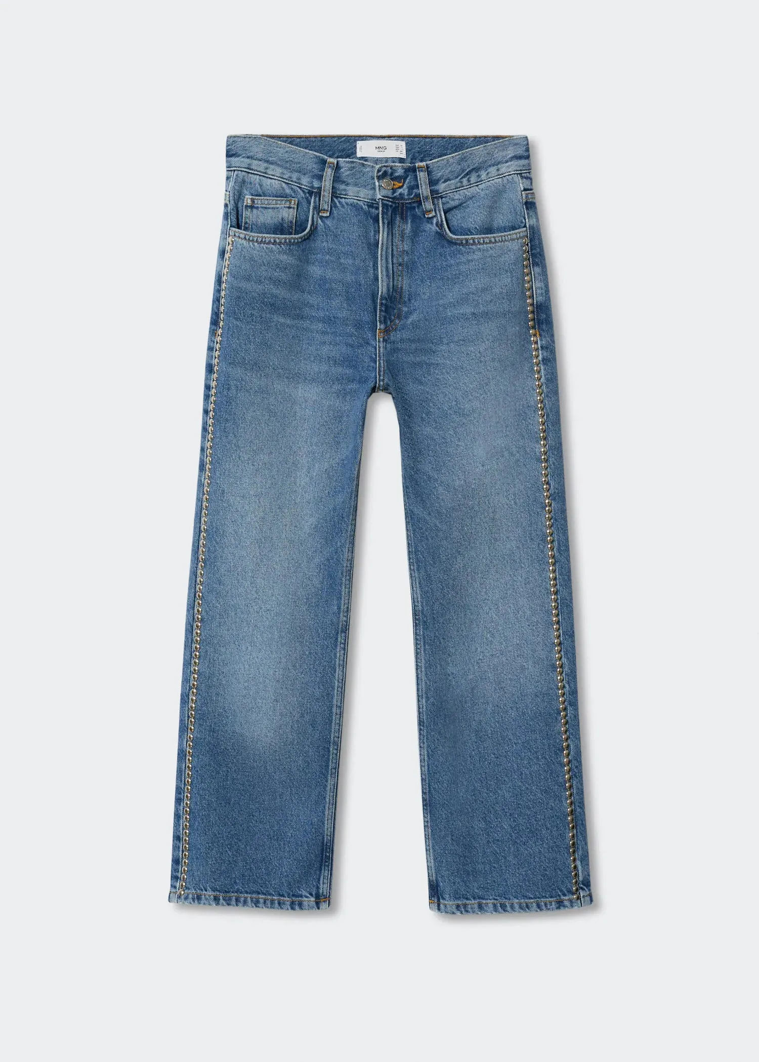 Straight-fit jeans with studs