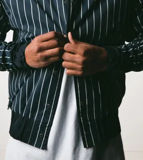 Stripe Varsity Jacket Ink/Shell - Sale