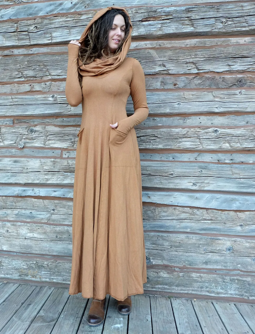 Super Cowl Perfect Pockets Long Dress