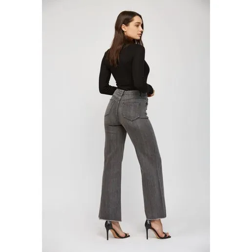 Super Wide Leg, Super Soft in Dark Grey - Mica Denim