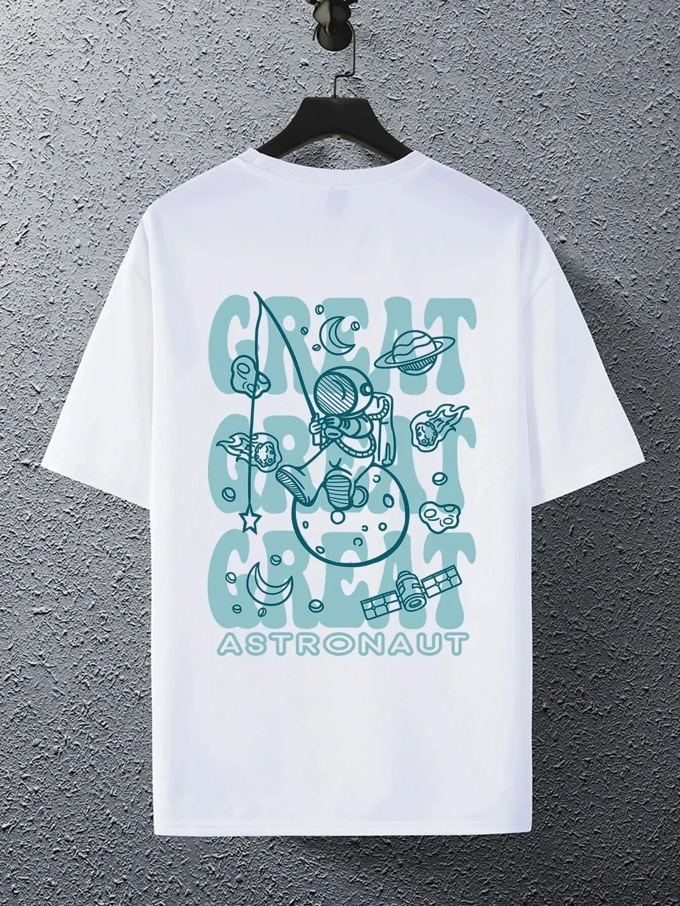 SXV  'GREAT GREAT’ Printed Cool kawaii Aesthetic Oversized Baggy T-shirt