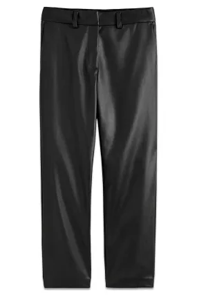 Tapered Faux-Leather Trousers