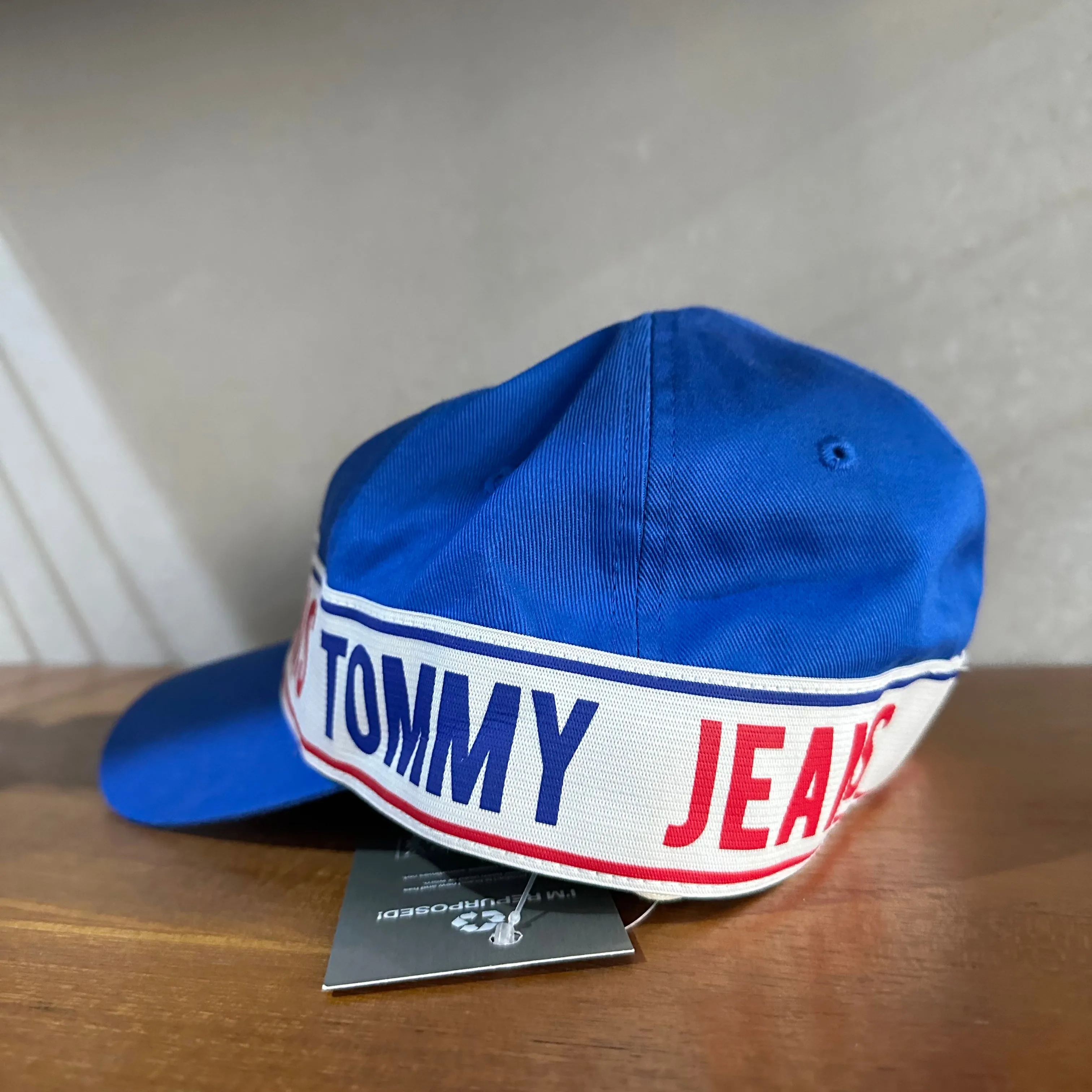 Tommy Jeans Big Tape Logo Cap - O/S - Blue