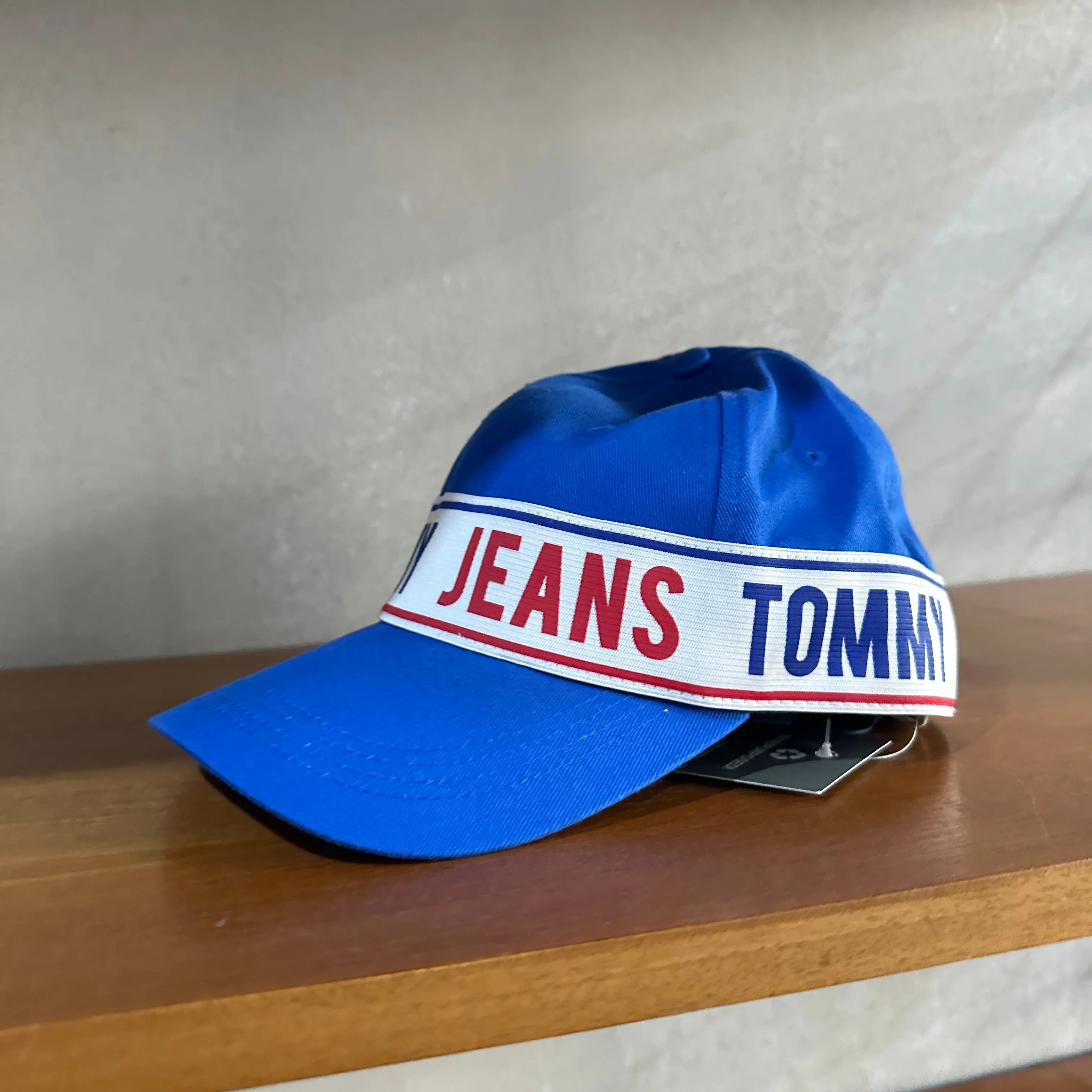 Tommy Jeans Big Tape Logo Cap - O/S - Blue