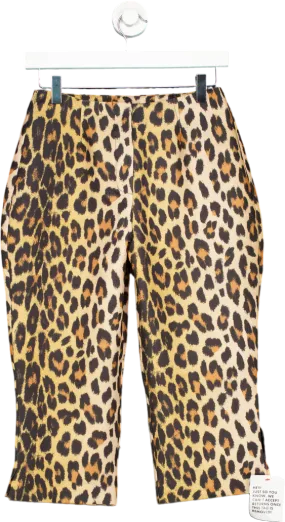 Topshop Leopard Print Trousers UK 8