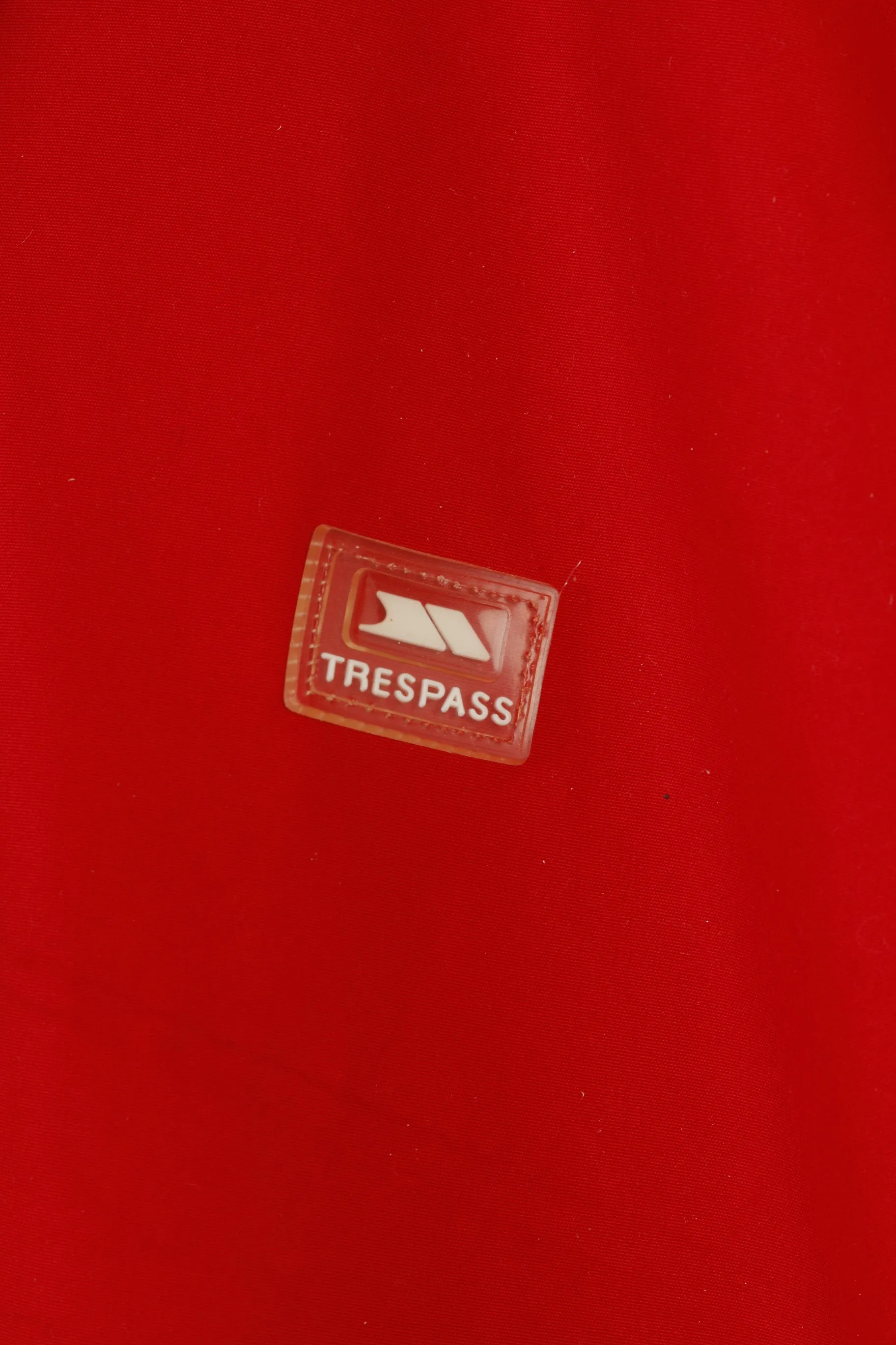 Trespass Woman M Jacket Red Full Zipper Waterproof Pockets Hood Vintage Top