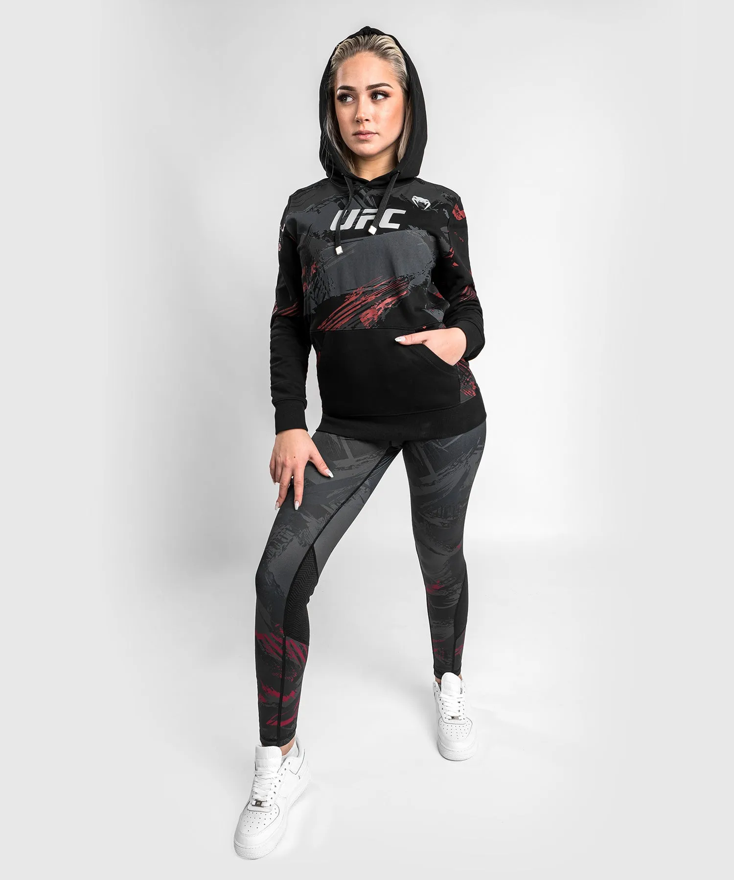 UFC Venum Authentic Fight Week 2.0 Women’s Pullover Hoodie - Black/Red