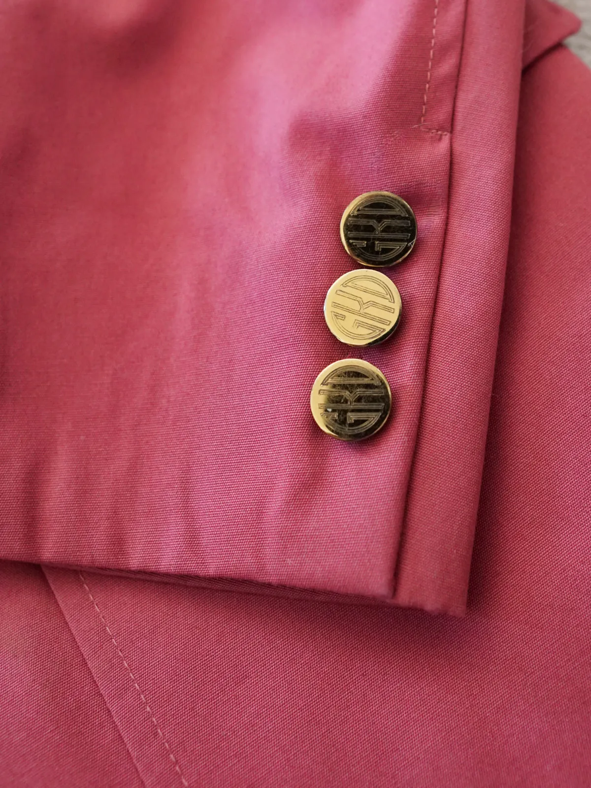 Vintage Dusty Rose Monogram Blazer