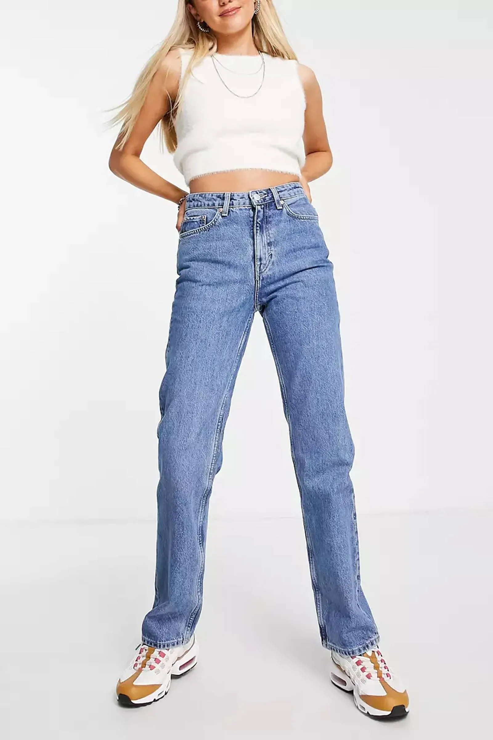 Voyage High Straight Jeans In Harper Blue