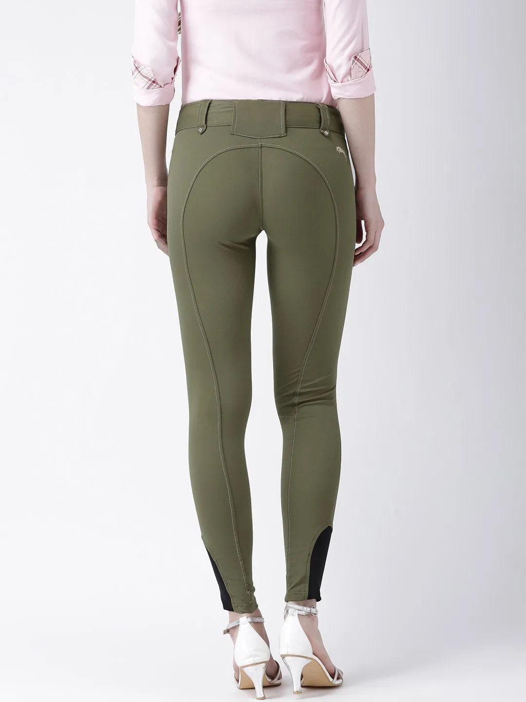 Women Olive Slim Fit Trouser