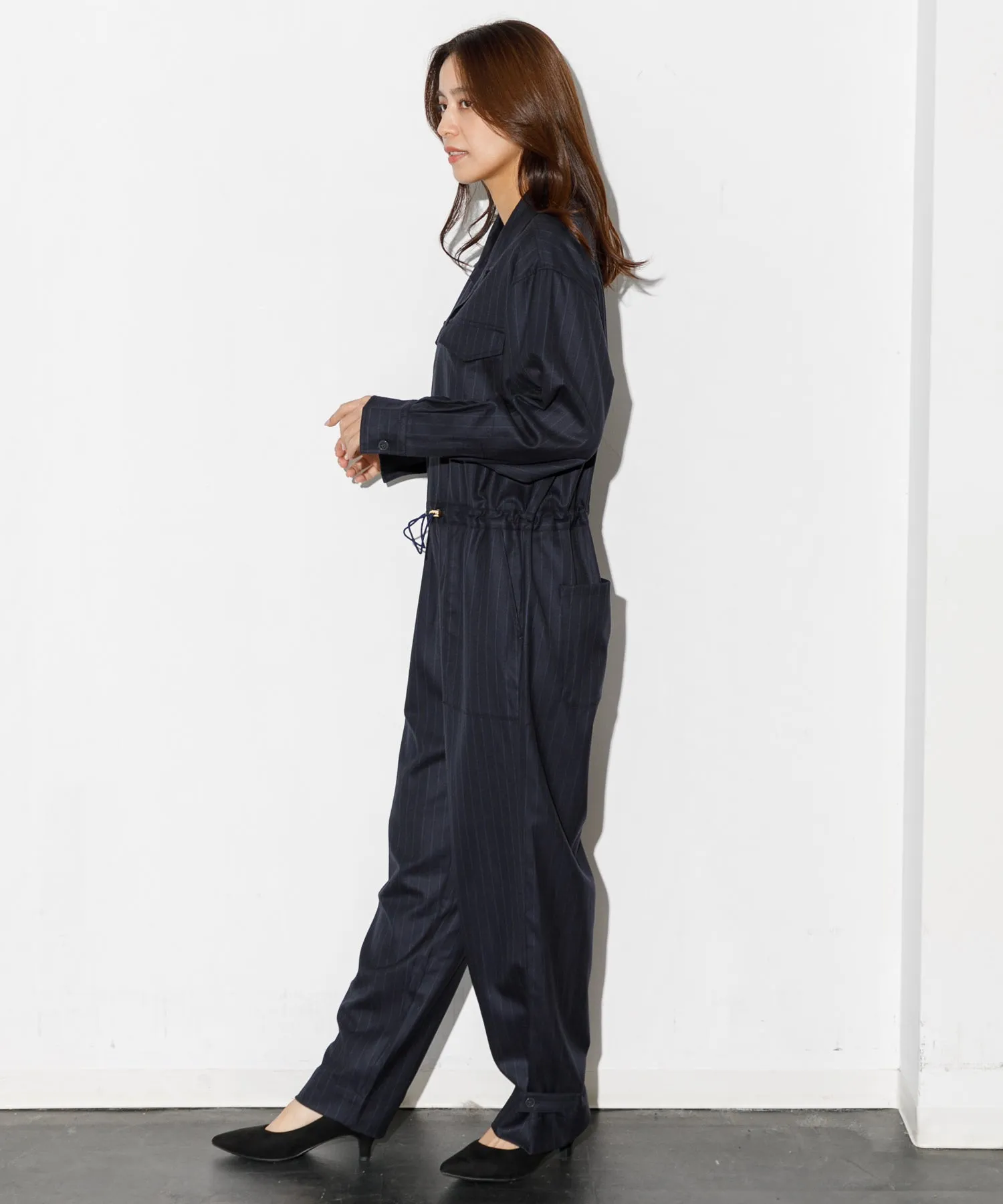 【WOMEN】THE FLATS JUMPSUITS ネイビー