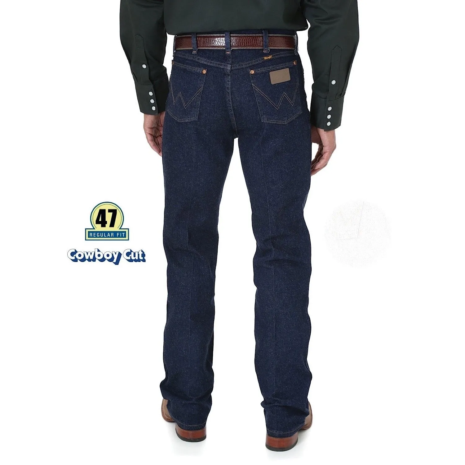 Wrangler Men's Cowboy Cut Stretch Reg Fit Jean Navy