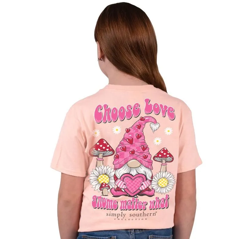 Youth 'Choose Love Gnome Matter What' Short Sleeve Tee by Simply Southern