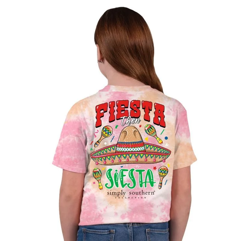 Youth 'Fiesta Then Siesta' Tie Dye Short Sleeve Tee by Simply Southern