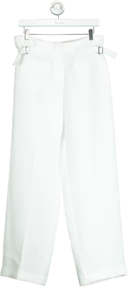 Zara White Tailored Trousers UK M