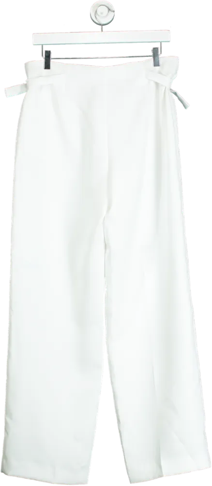 Zara White Tailored Trousers UK M